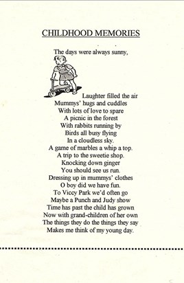 One of Dot's favourite poems
