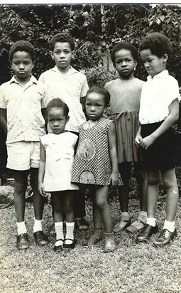 Soyinka and Kuti kids looking like mischief (Iyetade front right)