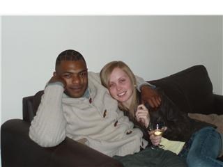 Marlon with the love of his life Kirsty.