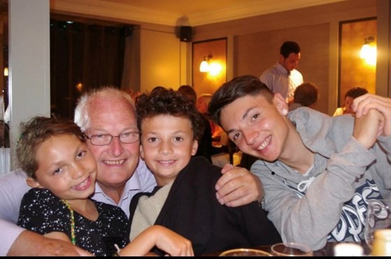 Grandfather with Harry Dylan and Layla. 
