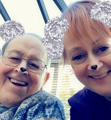 Dad and I having fun with Snapchat after his last haircut by me 🥰😃