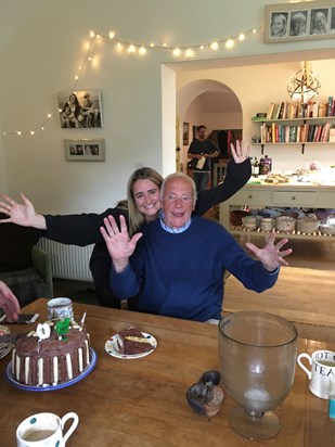 Rosie and Gramps celebrating Lissie’s 50th birthday ?? 