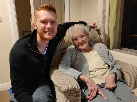Ben with grandma shortly before he left for Korea