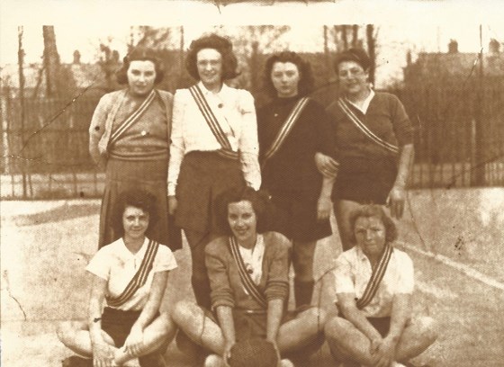 1947-48 Suffolk Netball, mum was the tallest in the team