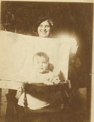 Mum as a baby in 1932 with her mum