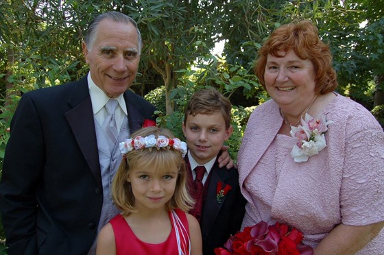 Monte, Molly (granddaughter), Gordon (grandson) & Mary (2006)