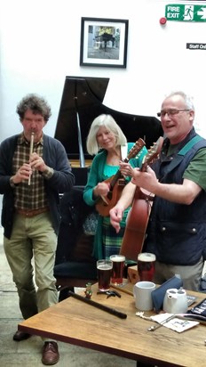 Keith Blackburn with Tony and Joan Phelan at the Exchange 17th March 2017.  