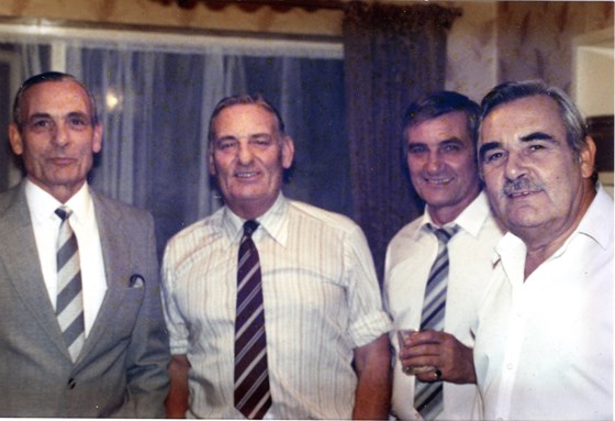 Uncle Sid with brothers, Wal, Les and Reg