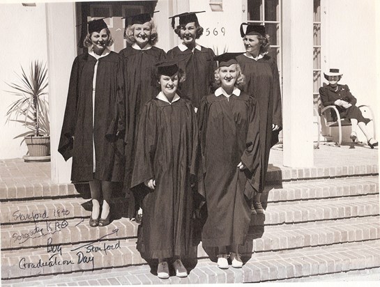 Bug (front left) 1940 Stanford Graduation