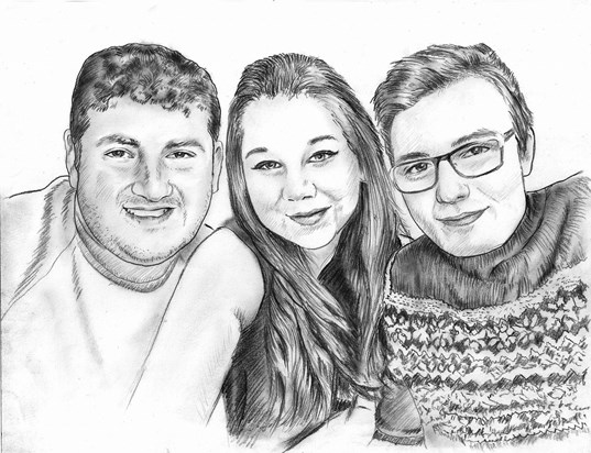 Hope you like the picture.,Mitchell got an artist to do it for Christmas present.,I think it's so lovely.,the great excitement of your daughter Amy got engaged to Mitchell and I called them Romeo and Juliet love affair.,?