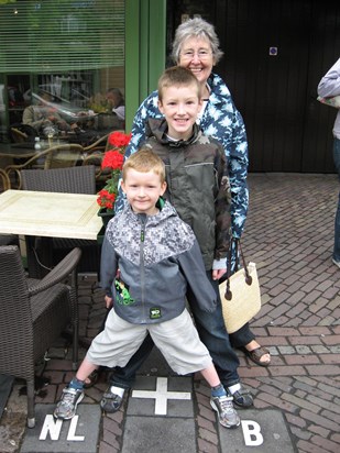 Mum on holiday with William & Patrick in Baarle-Hertog