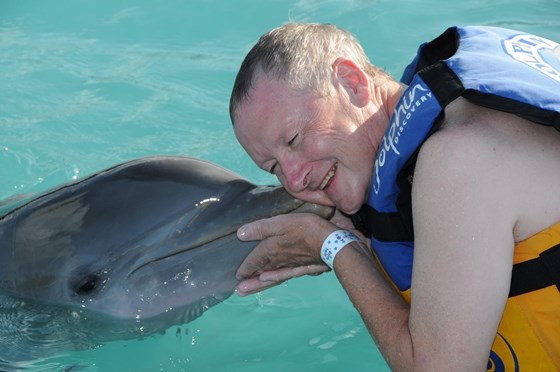 Austin with Dolphin