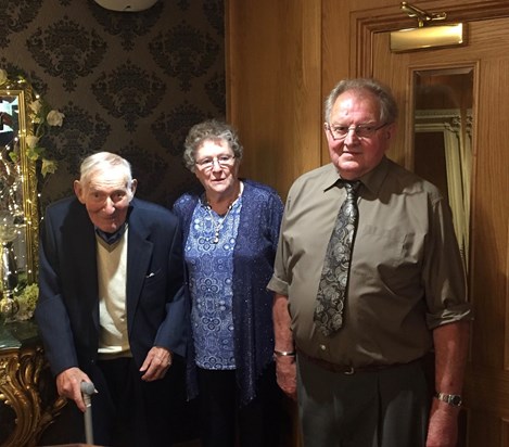 Uncle John at our Ruby Wedding 26 May 2019 with Aunty Mary's Brother Duncan Ewart and his wife Elizabeth