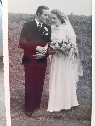 Dad and Mum wedding July 1949