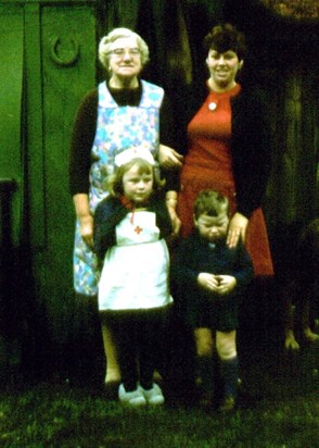 Granny Atkin, Mum, Me & David! Mum looks so young, she must have only been 23/24. 