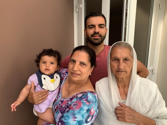 Bibi ji with mum, agy and mila