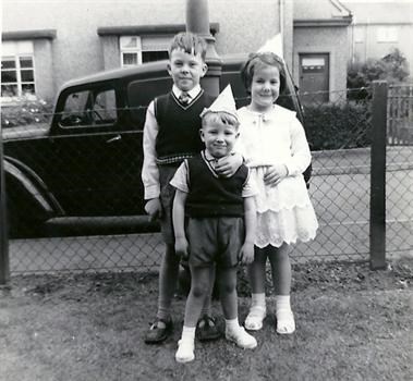 The three kids together - Ian, Eric and Margaret