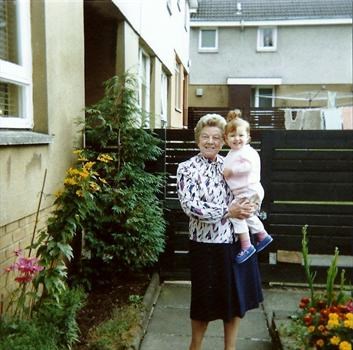 My granny and me in Dechmont