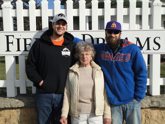 Ty's grandma Mary and cousins Mitchell and Ross