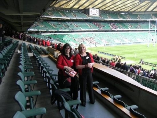 Jackie and Shirley, Royal Box Twickenham April 2009