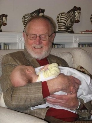 This is Grandpa with his first great grandson, Finn in September 2009