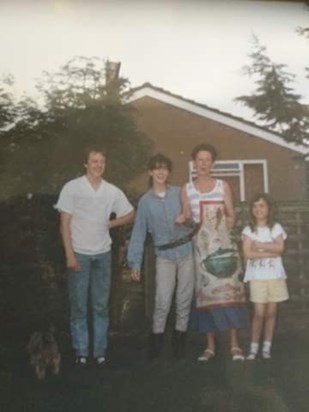 Mum with her sister Jacqueline and Scott and I