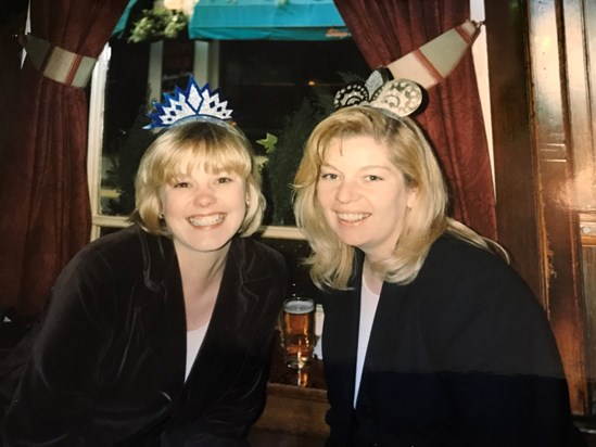 Liz and Lesley at the hen party - always together ❤️