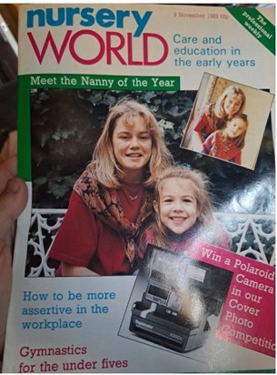One from the archives - Liz won the Nanny of the Year award in 1989 - She won a trip to New York!