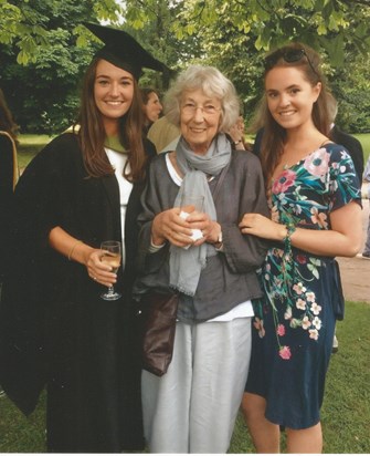 With Katy and Rebecca on Rebecca's graduation