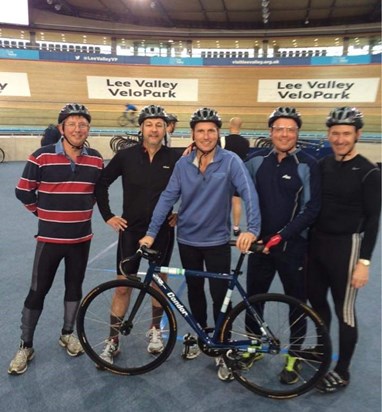 A cycling evening on the Olympic Velodrome (Jim, Kieth, Greg and Michael)
