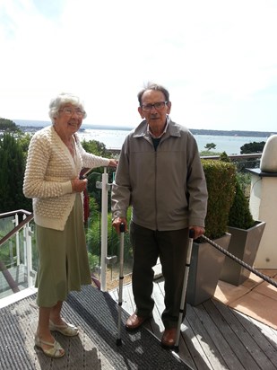 Mum and Dad at The Harbour Heights Hotel, Canford Cliff's for a celebratory 59th Anniversary lunch.