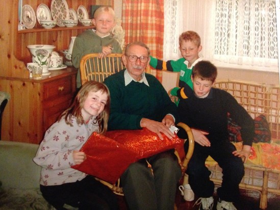 Grampie/Papa with his grandchildren