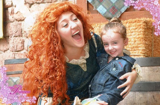  Charlie on holiday in florida with her favourite character from brave. 