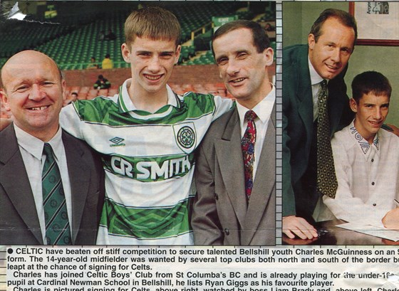 Proud Day for cha with his dad in Celtic Park .x