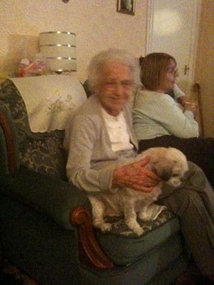 nan with her dog molly