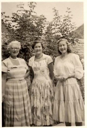 Gertrude with Barbara & Ann Age 23