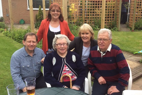 Dorothy with her nephews and nieces