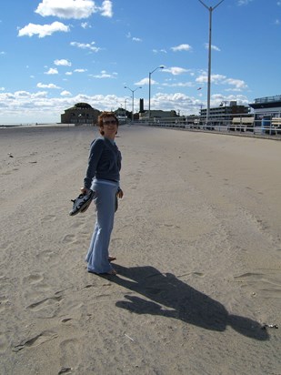 Carol on The Beach   Asbury Park New Jersey   October 2005