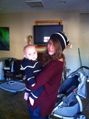 Henry is matching his Aunt Jess