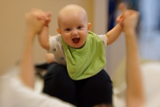 playing with mom