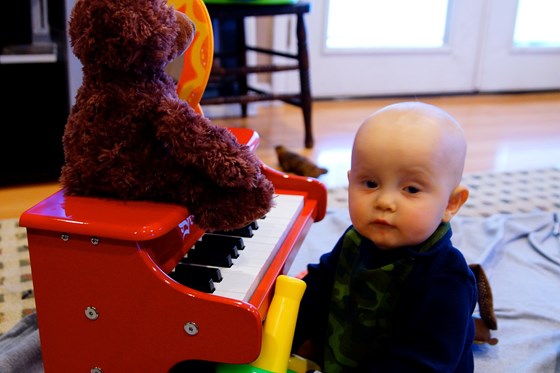 Henny at the piano (with a cold)