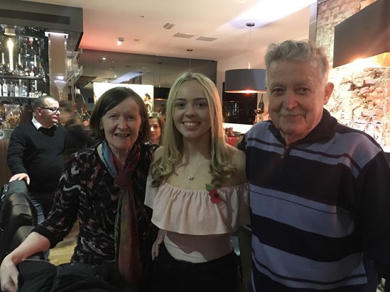 Nanny and Grandad with Ella at her 18th 