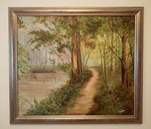William's Path - displayed in our living room - at home in Hamilton