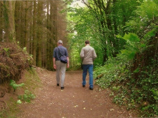 Jimmy and William walking the trails in Hamilton