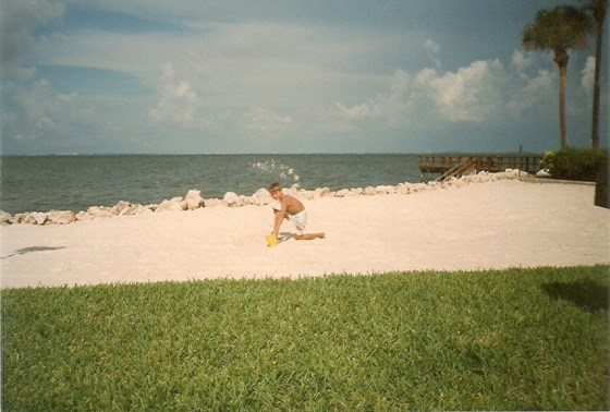 William playing in the sand - Tampa Bay 1999