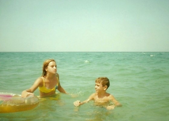 William with sister, Natalie - Atlantic Ocean - July 1999