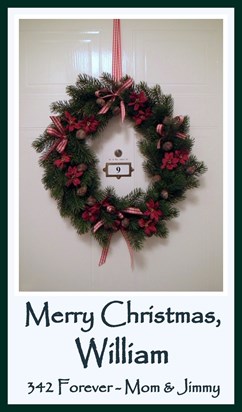 ❊ The wreath that’s on our door ~ was made by William ♥