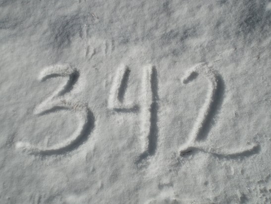 A warm message in the cold Winter snow ♥