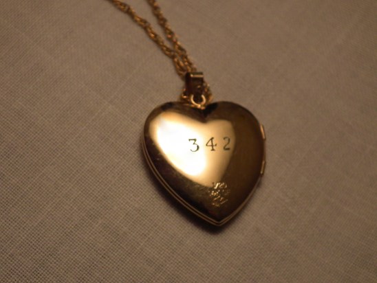 The locket William gave me for Christmas 2006 - engraved 342 ♥
