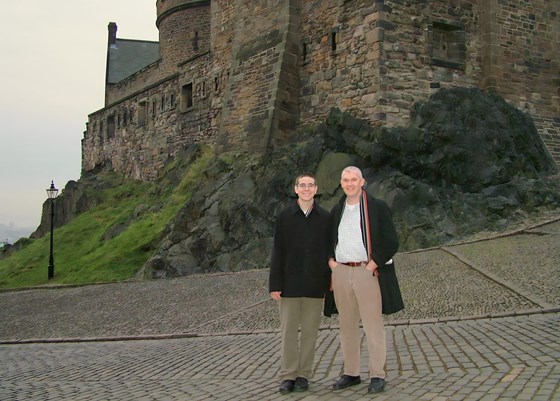 William and Jimmy at Edinburgh Castle - Scotland